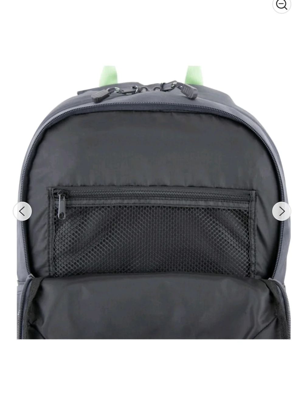 Gray Backpack Phone & Accessory Organizer with Lime Accent -